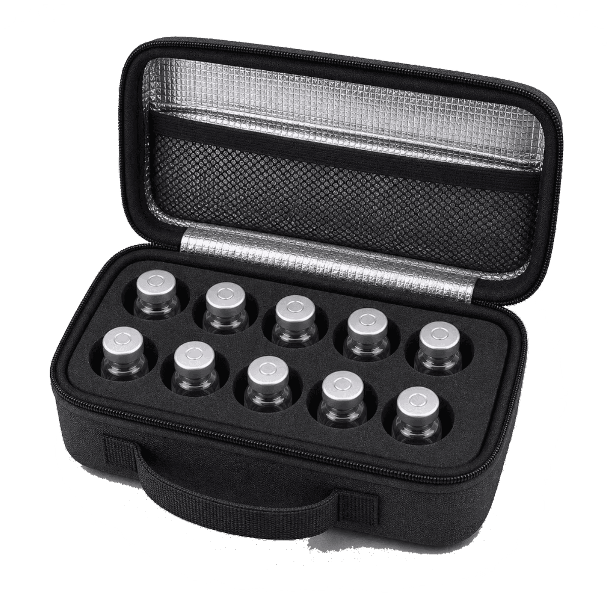 Vialivo Crate 10 Peptide Storage Case for Fridge, open