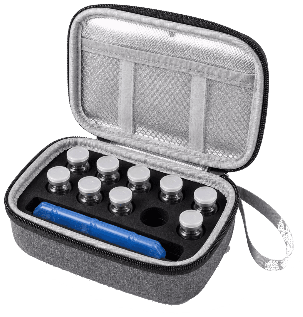 Vialivo Crate 8 Peptide Storage Case for Fridge, detail