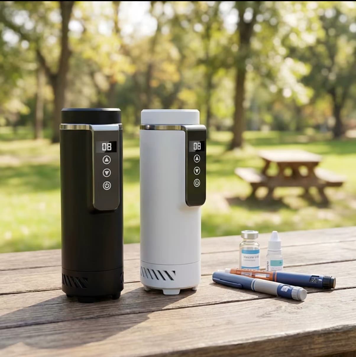 PepCrate Line Fridge Vial Cooler, in use